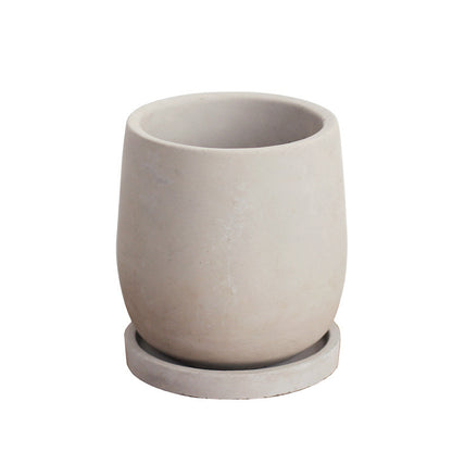 Round Cement Vase