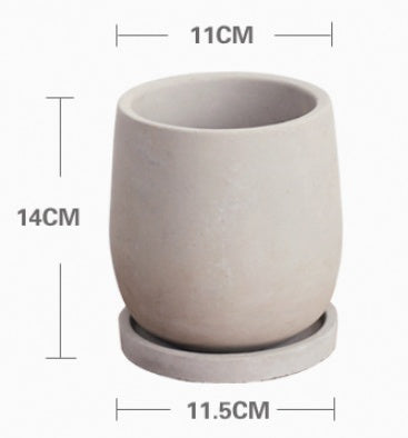 Round Cement Vase