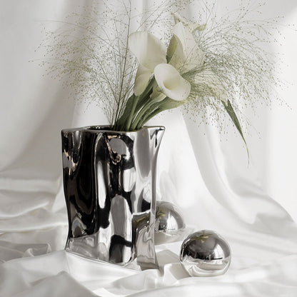 Metallic Ceramic Vase